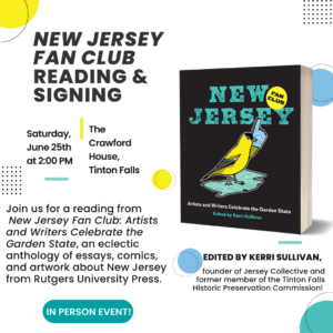 Hosting a reading from New Jersey Fan Club book, and antohology of essays, comics, and artwork about New Jersey